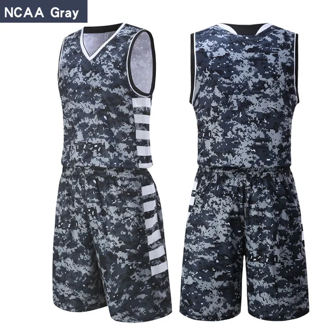 DIY Camouflage Basketball Jersey Sets Man Cool Custom Cheap college