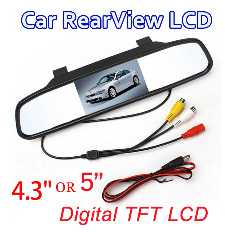

Car Rearview Mirror Monitor HD Video Auto Parking Monitor TFT LCD Screen4.3 inch display with retail box