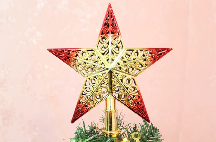 Openwork tree top star red 1