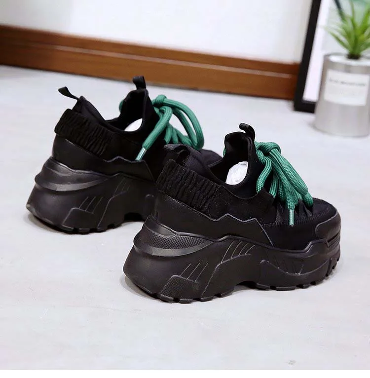 shop cheap Spring Sport Shoes Platform Sneakers PU Leather Casual Trainers on sale