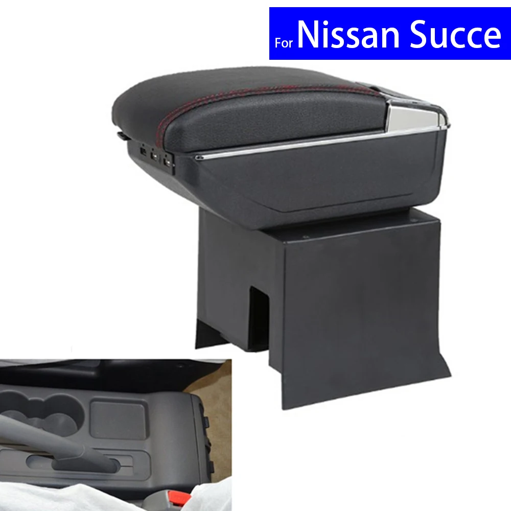 Leather Car Interior Parts Center Console Armrest Box for Nissan Succe