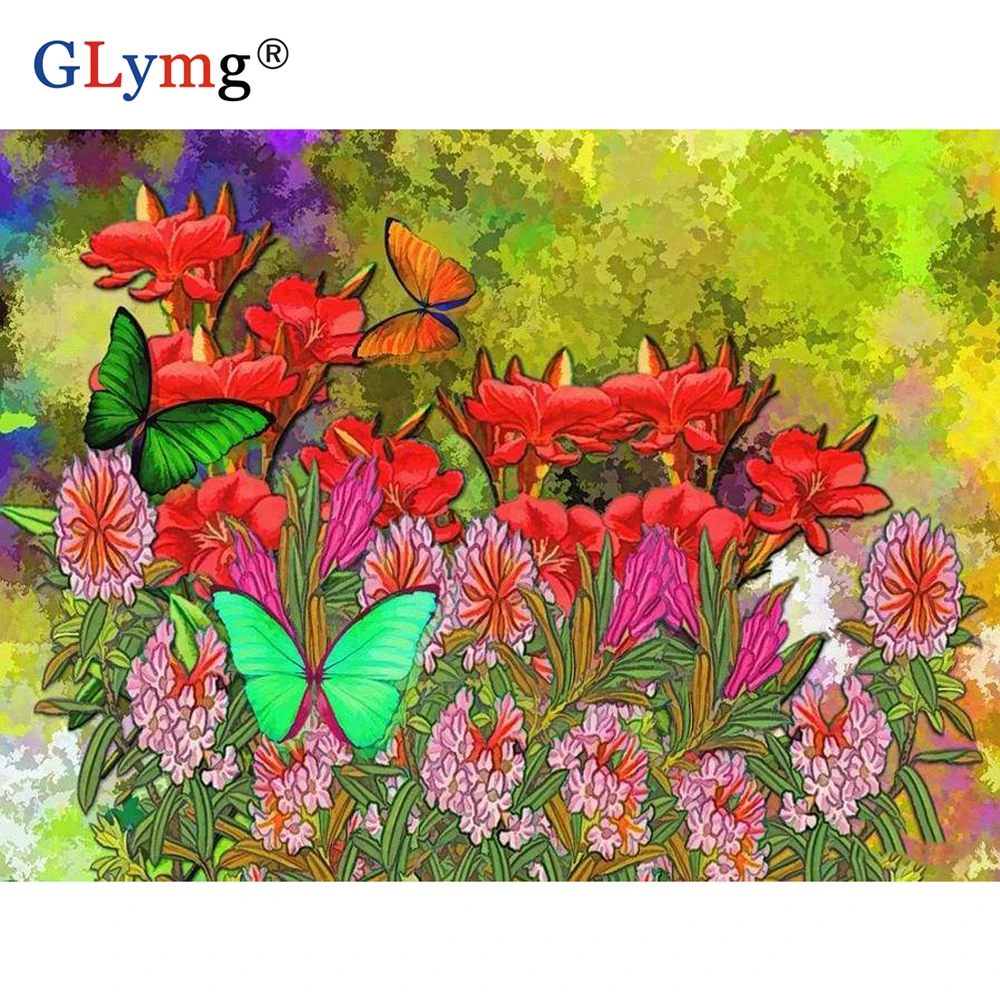 New Diy 5d Diamond Painting Full Drill  Cross Stitch Emerald Butterfly Diamond Embroidery Full Square Rhinestones Embroidery
