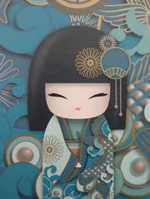 Мультфильм японская девушка 5D DIY алмазная живопись полная дрель Алмазная мозаика кимоно вышивка стразами Девушка Детская комната Декор стены искусства - Цвет: 10