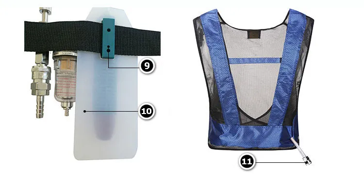 Air conditioning Vest High Temperature Special Cooling Clothing Vortex tube Refrigeration Factory Worker Welding Cool Clothes (6)