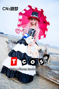 

[STOCK]2018 Anime ONE PIECE Princess Mononoke Perona Party Dress Cosplay Costume For Women Halloween Free Shipping New Customize