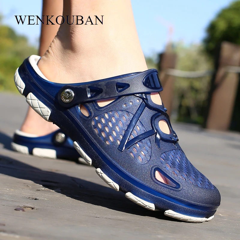 

Sandals Men Summer Jelly Shoes Hollow Slippers Casual Beach Shoes Outdoor Flip Flops Male Sandals Water Shoes Sandalias Hombre