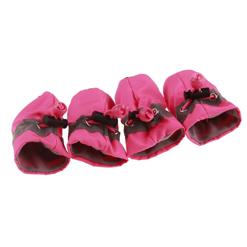 Pawstrip, 6 цветов, обувь для маленьких собак, зимняя обувь для щенков, мягкие теплые ботинки для собак, для чихуахуа, Йоркского питомца, зимняя обувь для собак, размер 1-7 - Цвет: Pink