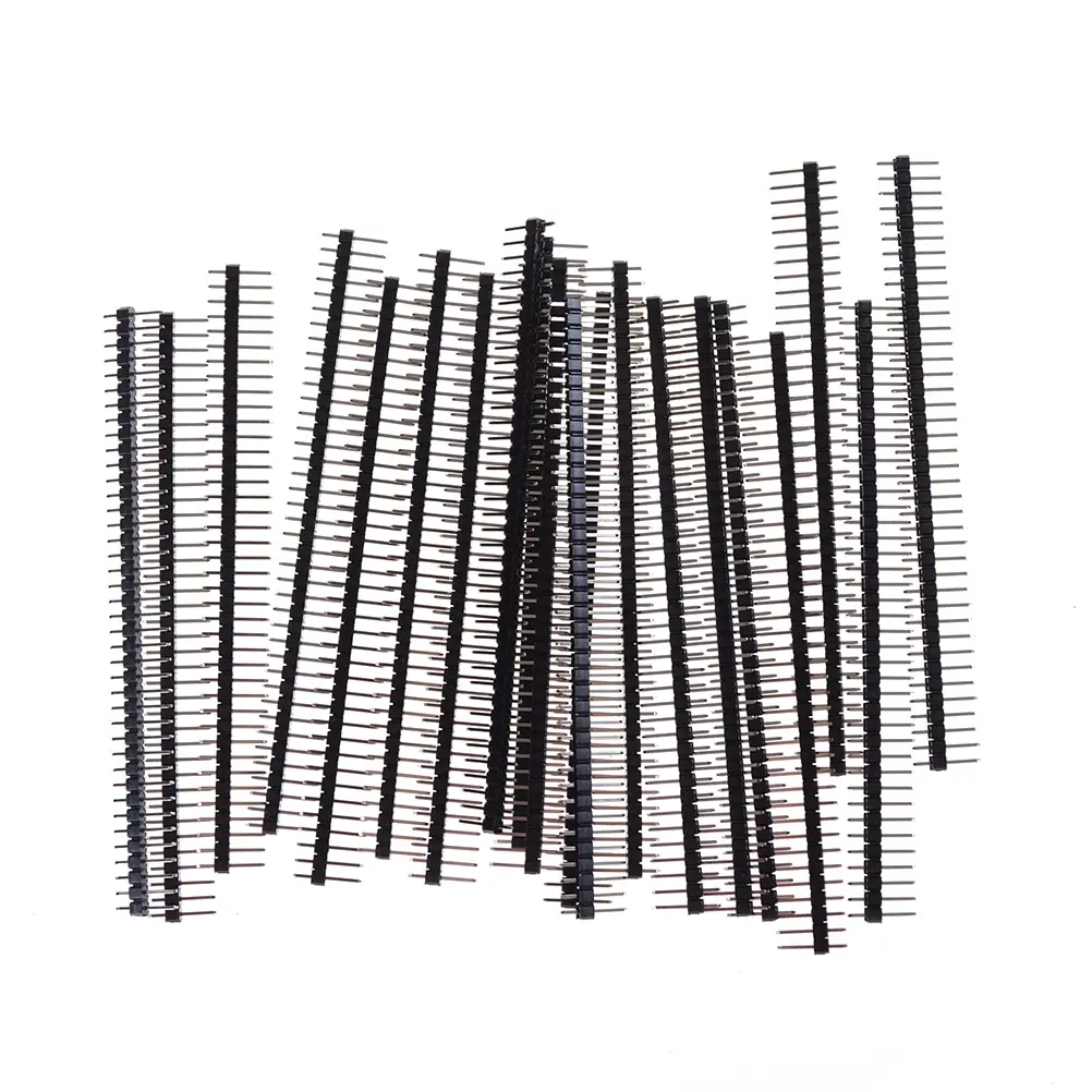 20X Single Male Elektronik Pin Header For Arduin 1x40 Row 2.54 Breakable 40 Pins Connector Strip Board Module Electronic Part |