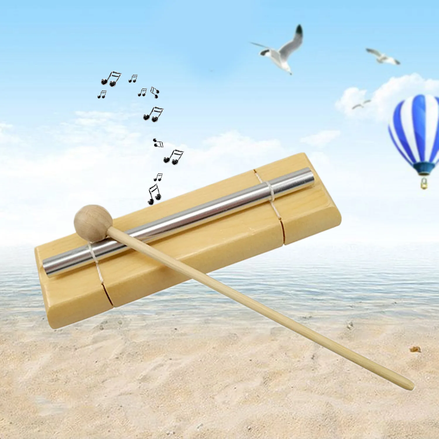 Забавные 3 тон энергии перезвон музыкальная игрушка ударный инструмент с молоток класс напоминание колокол Ксилофоны, подарки для детей