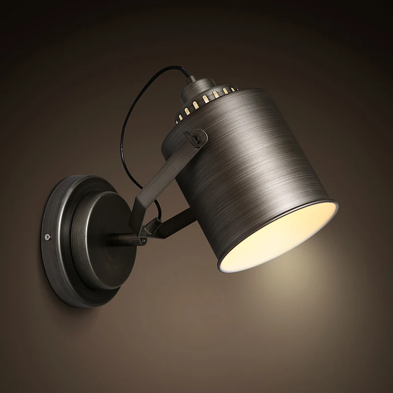 

Hot Sale Loft Industrial Wind Restaurant Bedroom Bedside Retro Vintage Originality Iron Corridor Aisle Wall Lamp Free Shipping