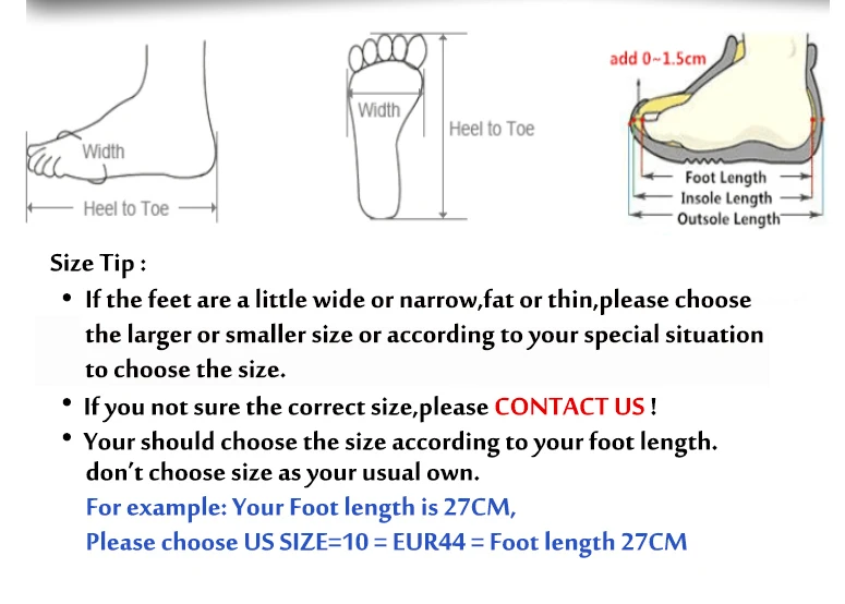 SIZE MEN