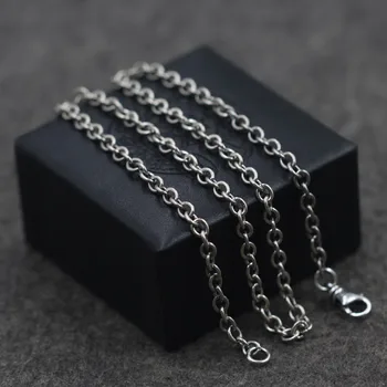 

S925 silver jewelry to create silver old retro necklace couple pendants all-match sweater chain