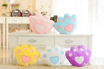 

Bright Bear's paw Pillow Plush Toys Luminous Pillow Toy Led Light Pillow Glow in Dark Plush Pillow Doll Toys Children Gifts
