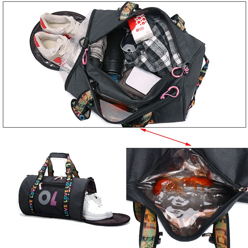 Ribbon Dry and wet separation Sport Gym Bag Women Men Fitness Yoga Travel Luggage Bag Shoes Storage Shoulder Crossbody Lace Bag Ribbon Dry and wet separation Sport Gym Bag Women Men Fitness Yoga Travel Luggage Bag Shoes Storage Shoulder Crossbody Lace Bag