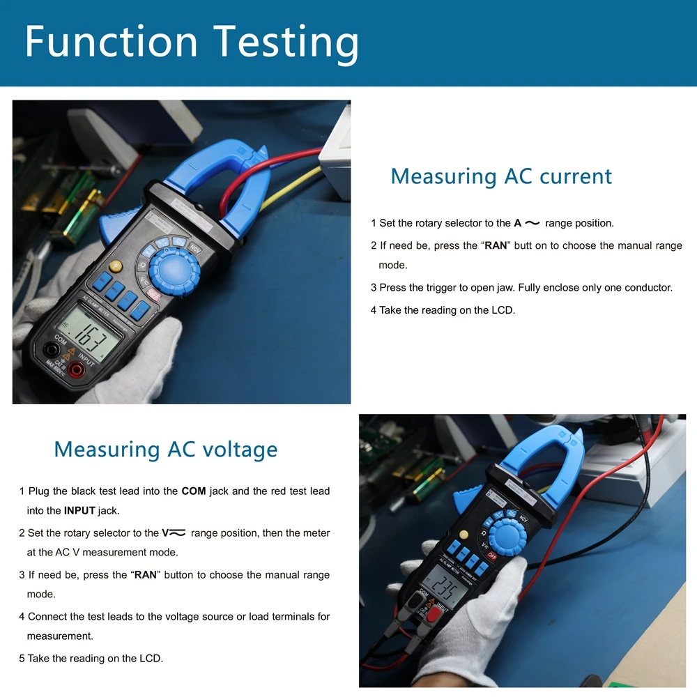 Мини Цифровые токовые клещи AC/DC напряжение тока BSIDE ACM01Plus True RMS Авто Диапазон VFC емкость Бесконтактный мультиметр