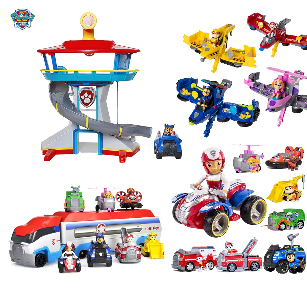 12Pcs/Set New Paw Patrol Toy Puppy Captain Cars Action Figure Model Gift Kids