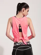ALBREDA Women sexy Yoga T Shirts Sports Solid Color Tops Sleeveless Hollow Vests for Fitness Exercise