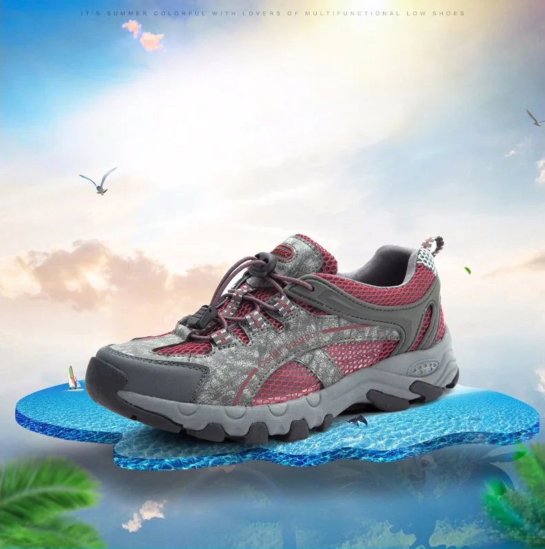 Летняя походная обувь для мужчин и женщин быстросохнущая водонепроницаемая обувь сетчатые пляжные уличные сандалии для прогулки мужские ботинки для похода