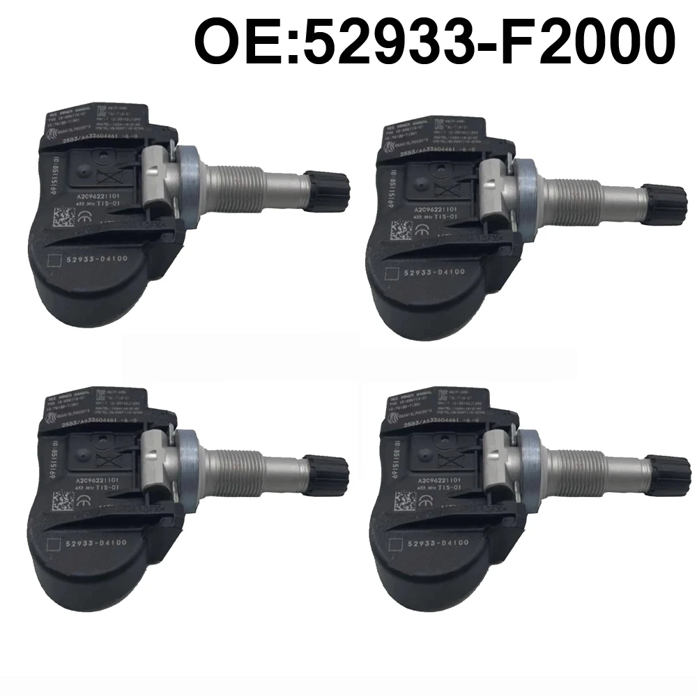 

4PCS Car TPMS Tire Pressure Monitor Sensor System 52933-D4100 52933-F2000 for Hyundai I30 2018 2019 ELANTRA 2015 2016 2017 kia