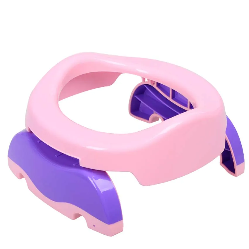 Children Plastic Toilet Potties Seat Chamber Pots Kids Trainers Comfortable Portable Toilet Ring Baby Travel Potty Folding Chair 5