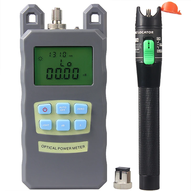 

Optical Fiber Power Meter -70dBm~+10 dBm Fiber Optic PowerAnd 30mW 10-30KM Visual Fault Locator Fiber Optic Cable Tester