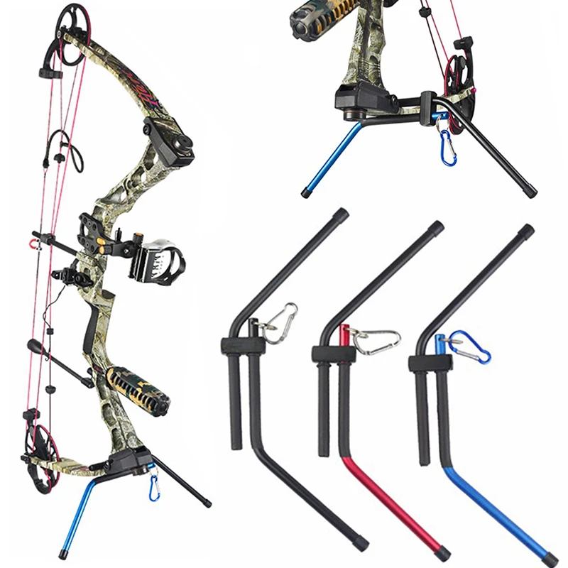 Archery Compound Bow Kick Stand For Target Lightweight Bow stand Metal