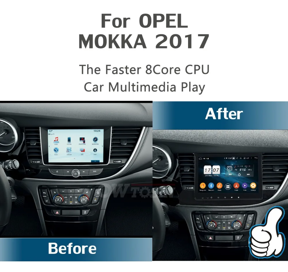 " ips Android 9,0 Восьмиядерный 4 Гб ram+ 64 ГБ rom автомобильный dvd-плеер для Opel Mokka Радио стерео DSP Adas CarPlay Parrot BT