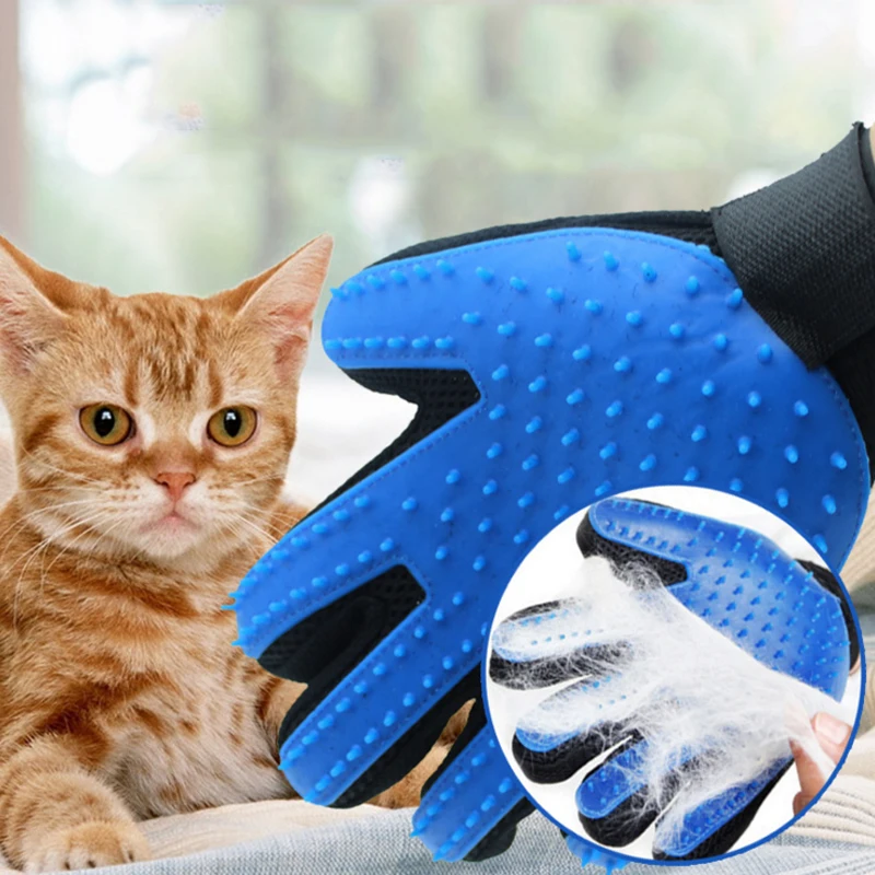 Pet Cat Glove For Animal Comb Cat Grooming Deshedding Right Hand Hair Removal Brush Finger Touch Glove Pet Cat Glove For Animal Comb Cat Grooming Deshedding Right Hand Hair Removal Brush Finger Touch Glove
