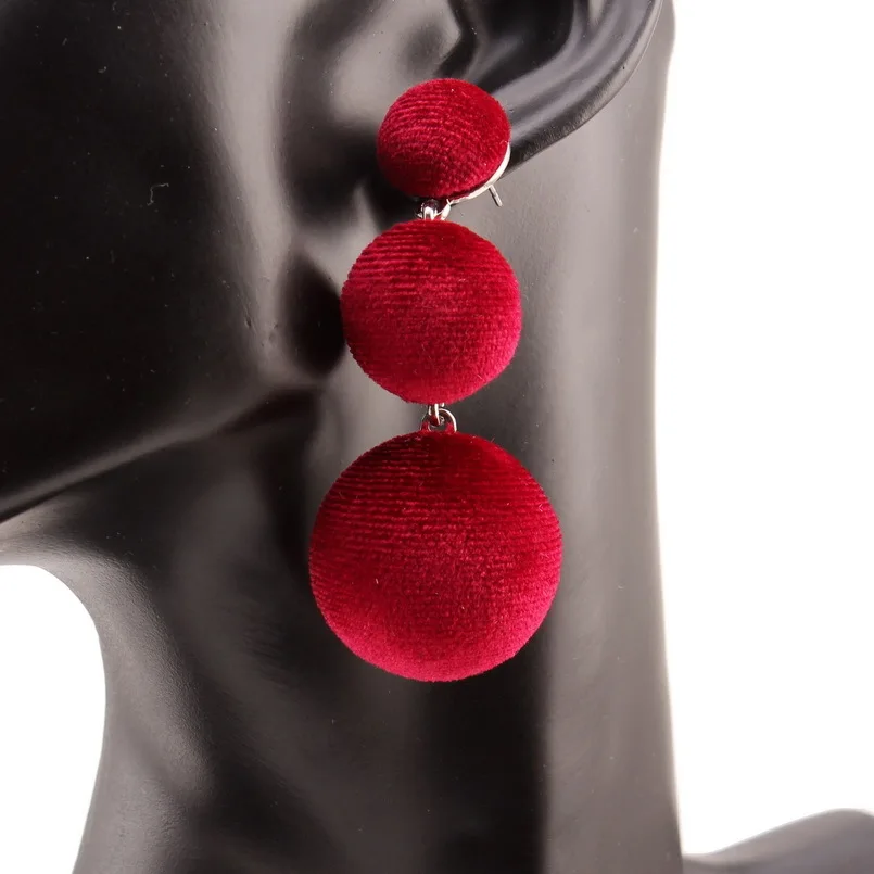 

Florosy Wholesale Cotton Charm 3 Button Pendant Drop Earrings for Women Design Brand Dangle Statement Metal Earrings Online 2019