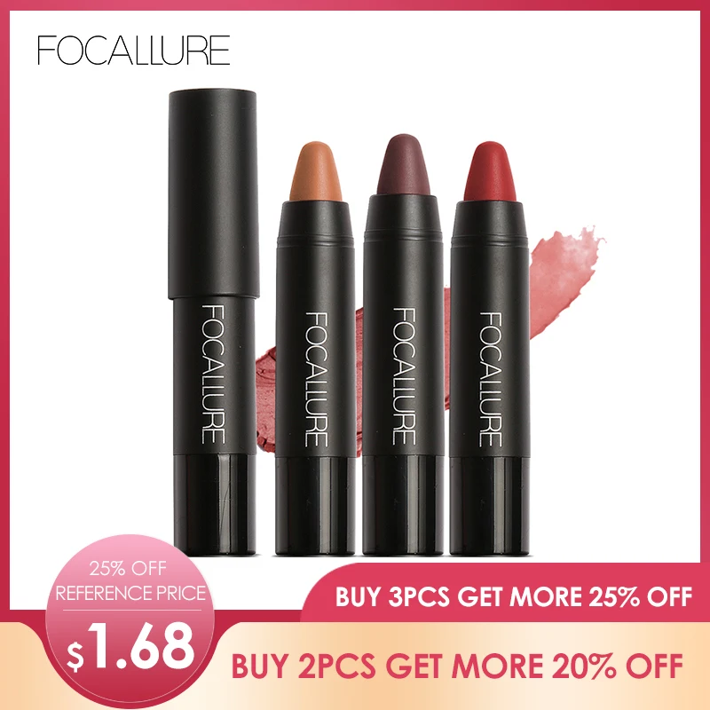 

FOCALLURE 19 colors matte lipstick long lasting waterproof lip stick pencil matt lipstick nude velvet lips makeup