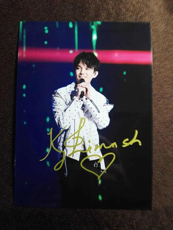 Подписанный Dimash Kudaibergen фото с автографом певица 5*7 112018 - Цвет: 1