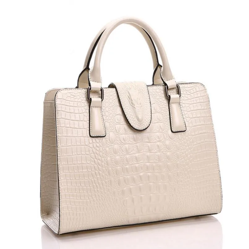FoxTail & Lily Crocodile Pattern Genuine Leather Bag Women Shoulder Messenger Bags Luxury Famous Designer Handbags High Quality