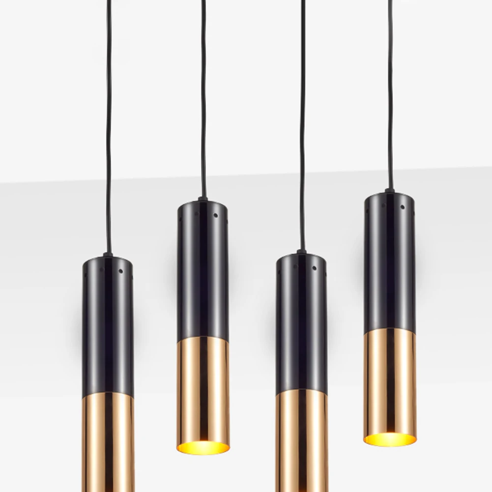 

E14 Modern Home Dining Hall Metal Tube Balcony Single Restaurant Loft Hotel Decorative Pendant Light Easy Install Bar