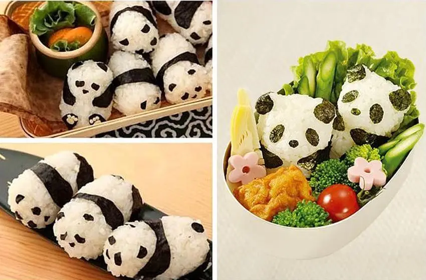Details about   New Bento Accessories Rice Ball Mold Mould with Punch Sushi Panda LP 