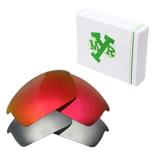 2 пары Mryok поляризованные Сменные линзы для Окли колпак Солнцезащитные очки Серебро Титан и огонь красный