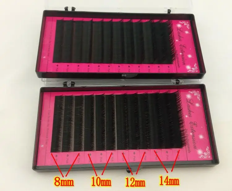 

Free shipping individual eyelash extension 4 length mixed black soft individual mink eyelash extension