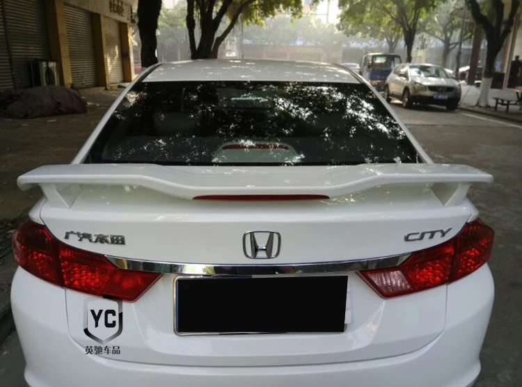 Для Honda City Spoiler GT style украшение в виде хвостового крыла ABS пластик Неокрашенный Грунтовка задний спойлер багажника