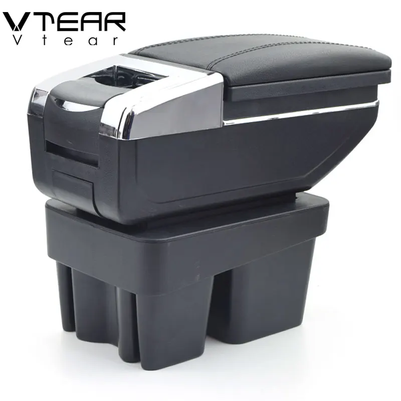 Vtear для VW Golf 7 подлокотник коробка кожаный подлокотник для автомобиля-Стайлинг USB интерфейс модификация центральной консоли подняты аксессуары