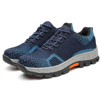 

men Anti-piercing Safety Steel Toe Work Shoes Durable Breathable Steel Toe Protective Footwear Casual sneaker