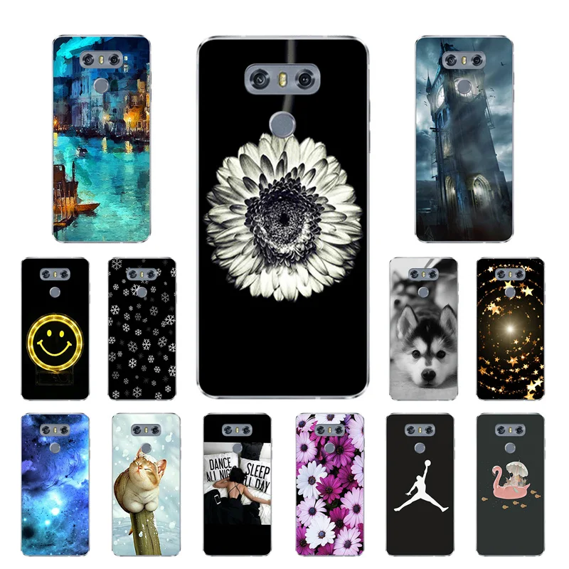 

Fashion Smiley Printing Cover for LG G6 5.7" Colorful Drawing Silicone TPU Soft Cover Cases for LG G 6 LGG6 Phone Cases