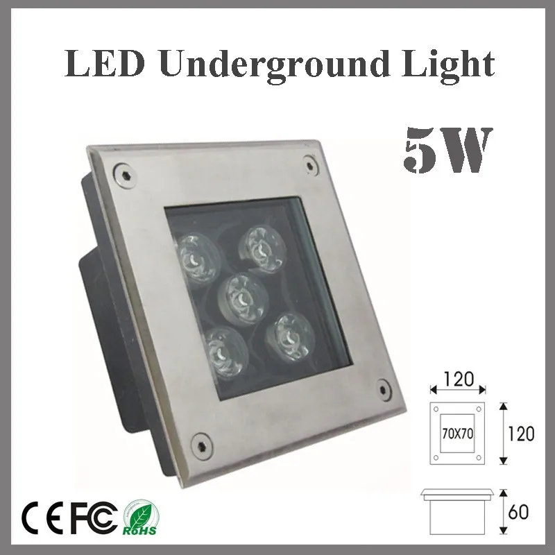 5w led подземный свет, 85-265v led inground ligt квадратный открытый светильник IP67 RGB