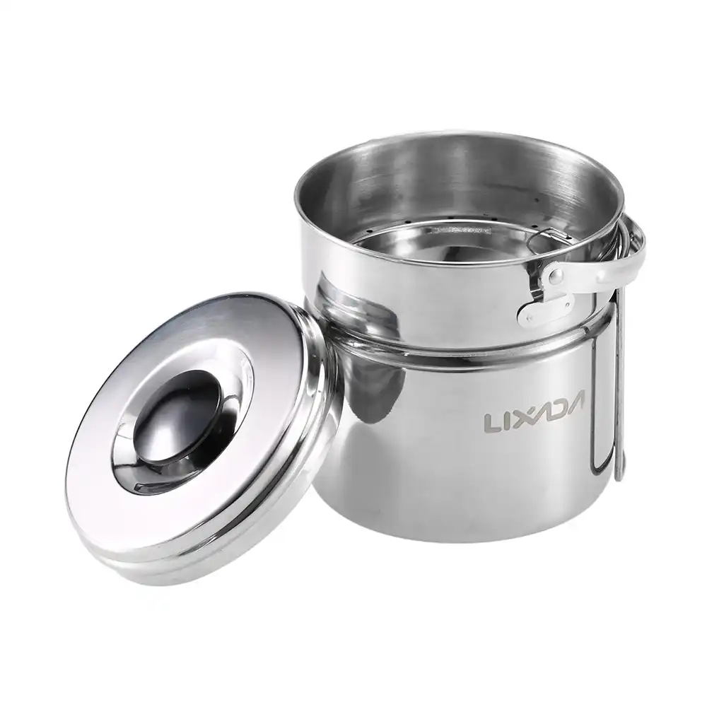 Lixada Juego de Utensilios de Cocina Port/átil para Acampar Al Aire Libre Senderismo Picnic Utensilios de Cocina Estufa Olla Taz/ón Sart/én Estufa