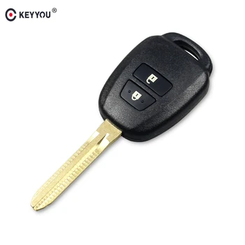 

KEYYOU Remote Key Shell Case For Toyota Corolla Camry Reiz New Vios RAV4 Crown 2 Buttons Key Fob Cover