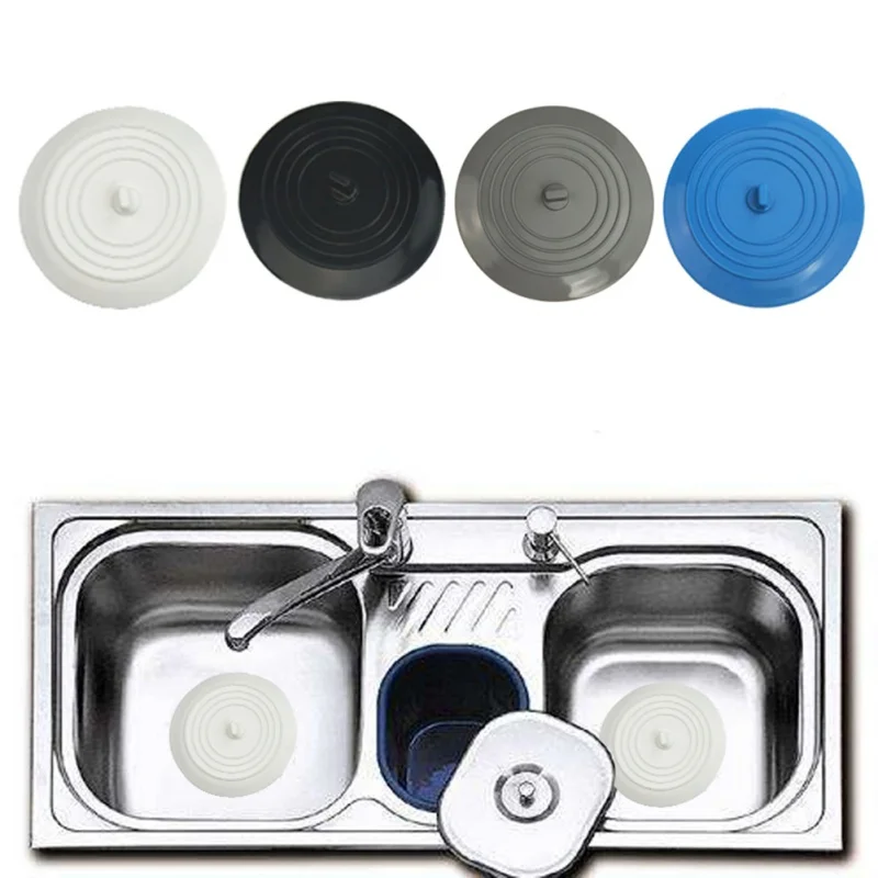 

1Pcs Universal Silicone Tub Stopper Sink Stopper Bathtub Sinks Hair Stopper Drain Plug Round Cover Bathroom Kitchen Tool