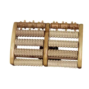 

Free Delivery Nail five-row foot massager Natural wooden foot massager foot massage wheel big five rows with nails