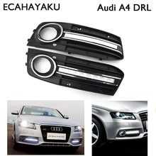 ECAHAYAKU 2Pcs 12V 24V For AUDI A4 2009 2010 2011 2012 high quality LED Daytime Running light DRL Driving light LED Car Fog Lamp цена ECAHAYAKU 2Pcs 12V 24V For AUDI A4 2009 2010 2011 2012 high quality LED Daytime Running light DRL Driving light LED Car Fog Lamp цены онлайн