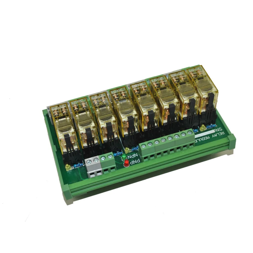 8 канальный модуль реле интерфейса DPDT DIN Rail Mount IDEC RJ2S 24 В|interface relay|8 channeldin mounting rail |