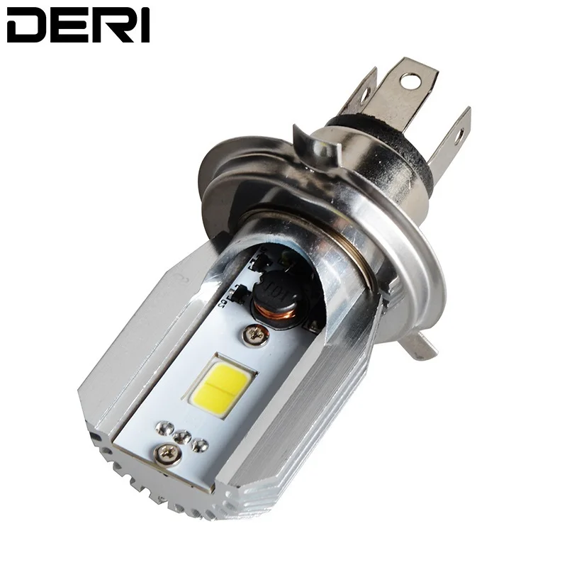 Motorcycle LED H4 Headlight Bulb High Low Beam Moto Bike light Plug and
