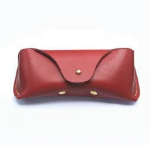 Tianou Hand-made Hight Quality leather Retro Eyewear Case Black Red Yellow Glasses case 17*7cm Tianou Hand-made Hight Quality leather Retro Eyewear Case Black Red Yellow Glasses case 17*7cm