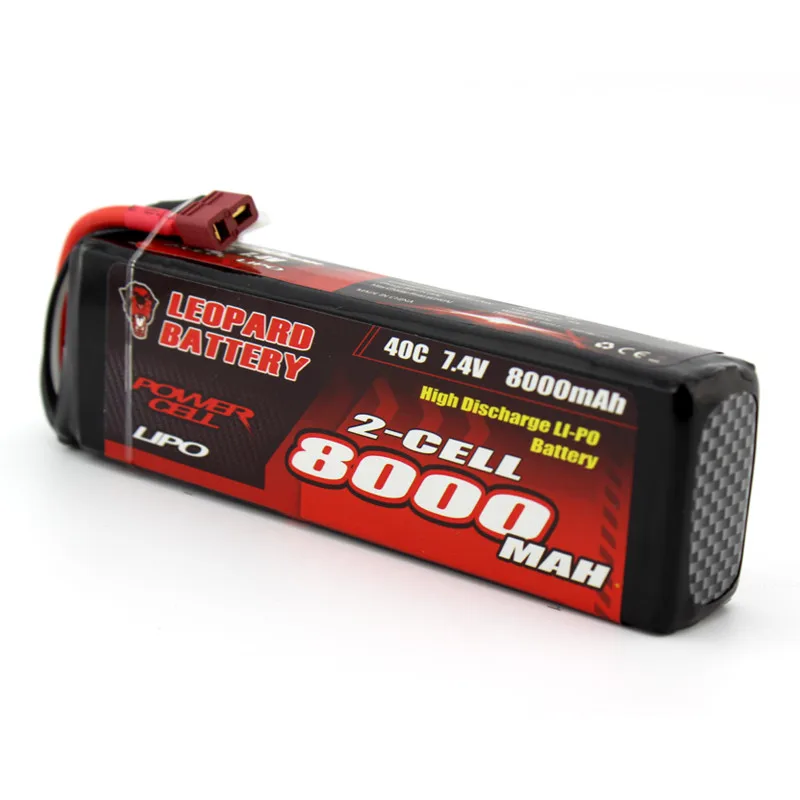 

High Quality LEOPARD Power 7.4V 8000mAh 40C 2S For TRX Plug Lipo Battery for TRAXXAS SUMMIT RC Car Models